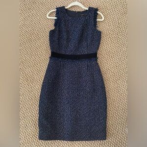 J. Crew Navy Tweed Mini Dress